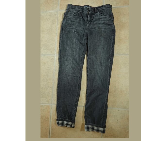 Eddie Bauer Flannel-Lined Black Jeans Size 6 - Picture 1 of 8